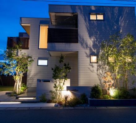 シンプルモダン外構 ライティング シンプルモダン外構 ライティング